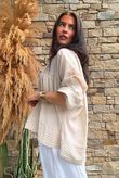Prairie Pintuck Cotton Smock Stone
